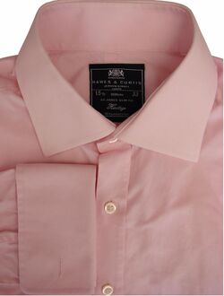 HAWES & CURTIS HERITAGE Shirt Mens 15.5 M Pink ST JAMES SLIM FIT
