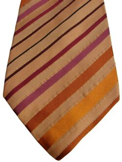 PROCHOWNICK Mens Tie Multi-Coloured Stripes TEXTURED