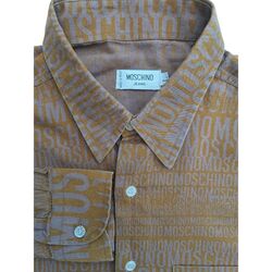MOSCHINO JEANS Shirt Mens 16.5 L Gold - Writing