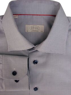 ETON CONTEMPORARY Shirt Mens 15.5 M Blue Dots
