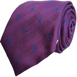 ETON Mens Tie Purple – Blue Tear Drops Herringbone Stripes