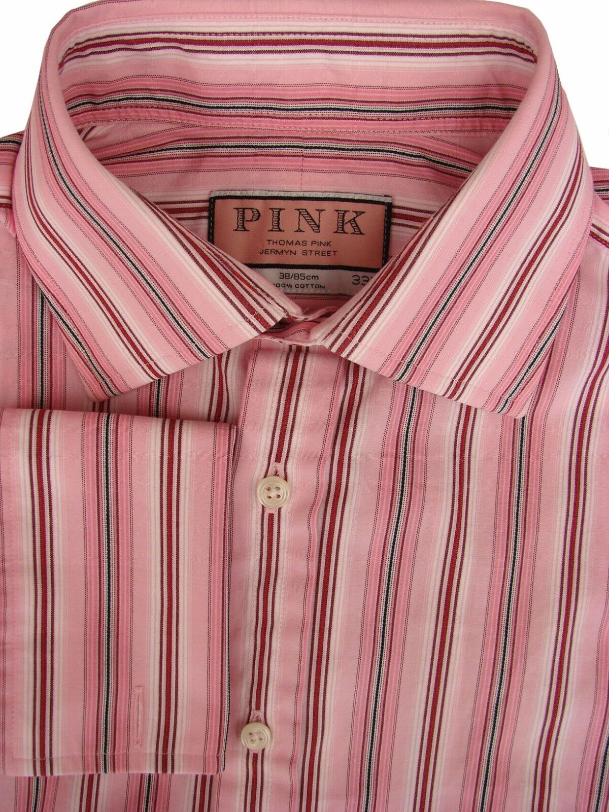 Thomas pink mens shirts section view from the bottom left hand
