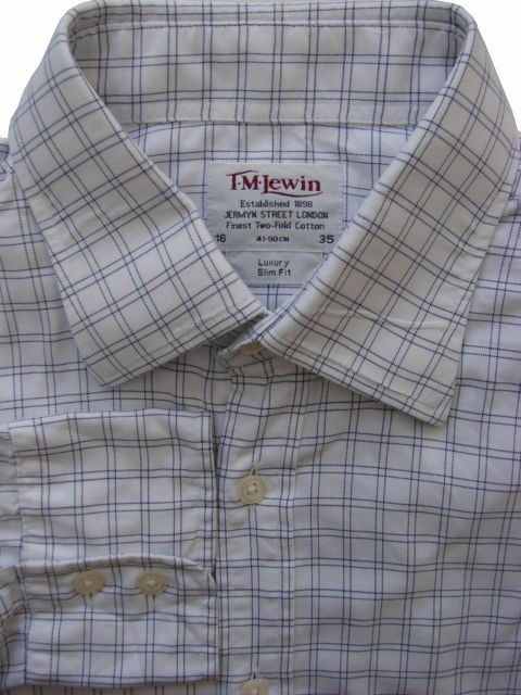 Men's T.M. Lewin Collared shirt, size M (Light blue)