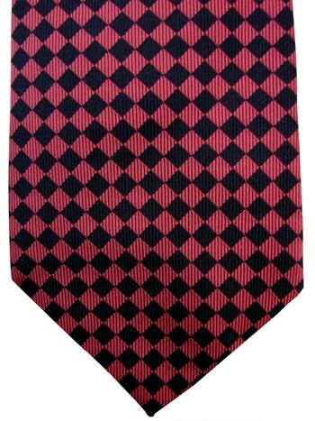 AQUASCUTUM Tie Pink Black Squares Brandinity