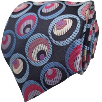 MARKS & SPENCER M&S Mens Tie Multicoloured Concentric Shapes NEW