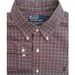 RALPH LAUREN POLO Shirt Mens 15.5 M Multicoloured Check CUSTOM FIT NEW