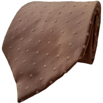 TED BAKER ENDURANCE Mens Tie Brown - Polka Dots