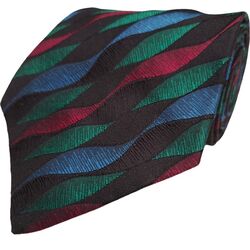 CARNAVAL DE VENISE Mens Tie Black – Multicoloured Waves
