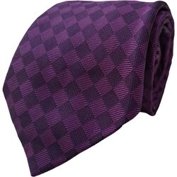 HACKETT Mens Tie Purple Squares NEW