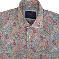 HENRY ARLINGTON Shirt Mens 14.5 M Multicoloured Paisley LIGHTWEIGHT